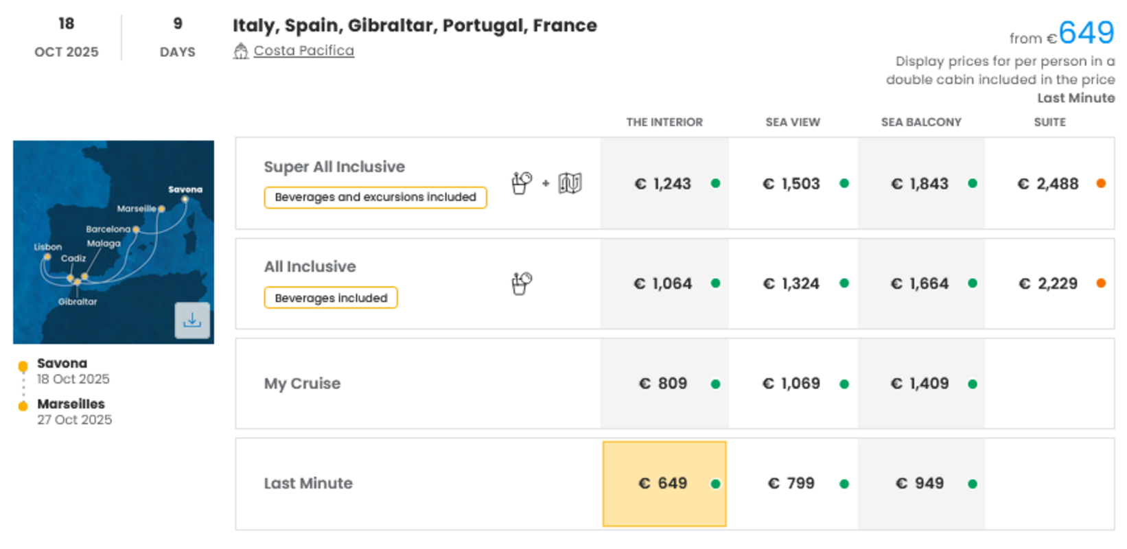 LAST MINUTE (ponudba se spreminja glede na povpraševanje)