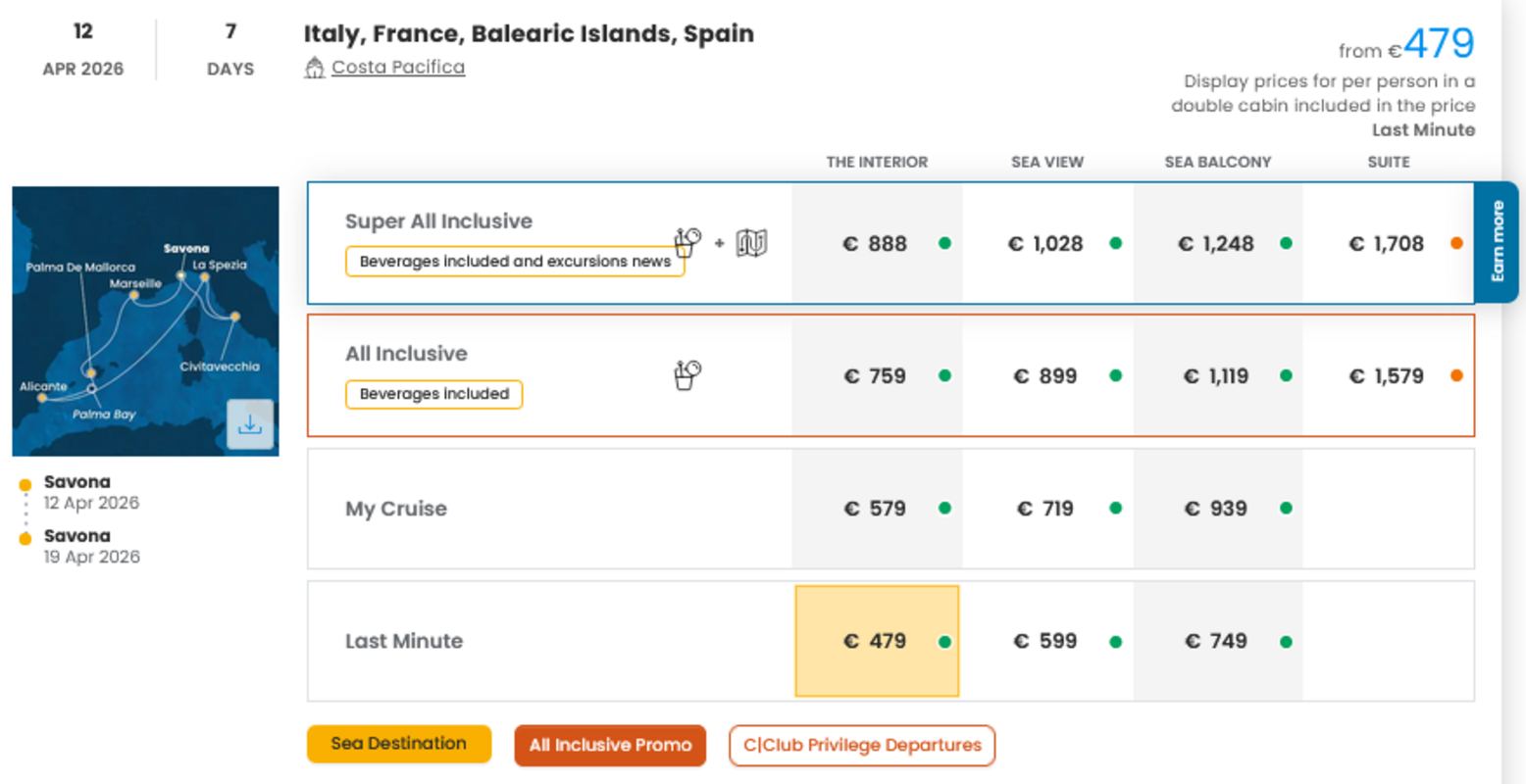 COSTA - LAST MINUTE na dan 04.03.2026