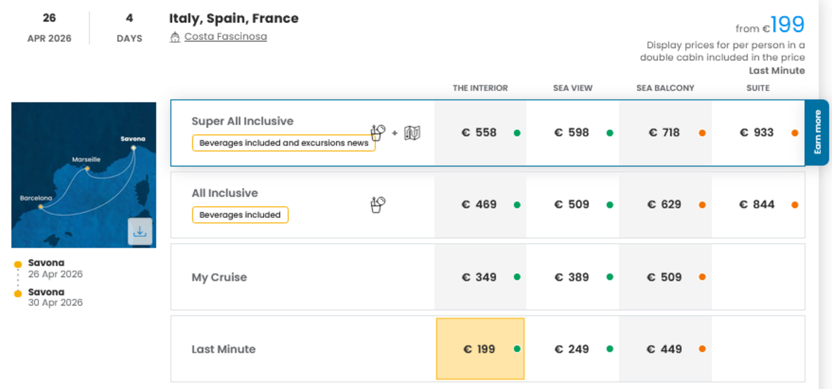 COSTA - LAST MINUTE na dan 27.03.2026