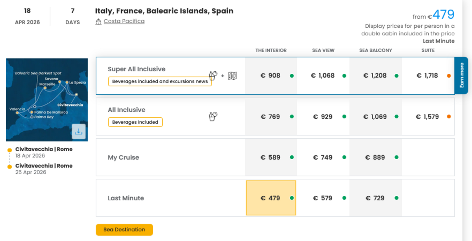 COSTA - LAST MINUTE na dan 27.03.2026