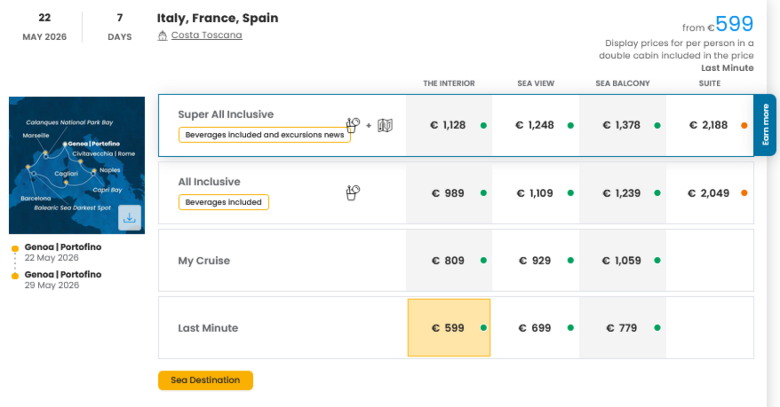 COSTA - LAST MINUTE na dan 27.03.2026
