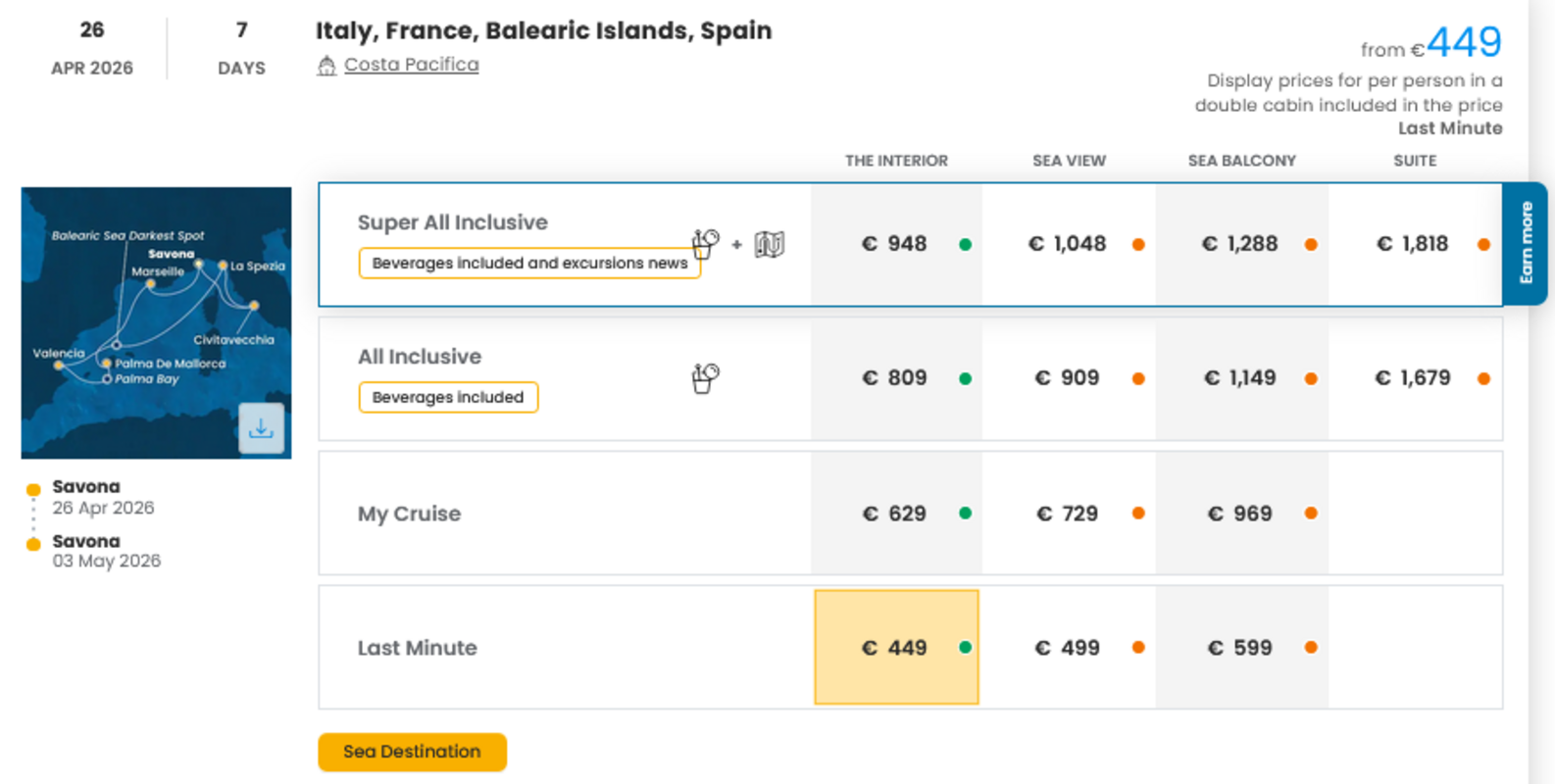 COSTA - LAST MINUTE na dan 27.03.2026