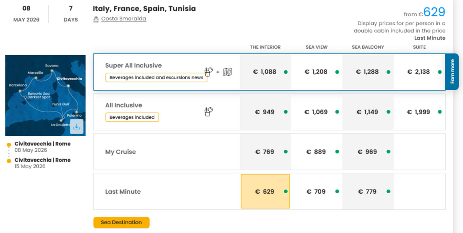 COSTA - LAST MINUTE na dan 27.03.2026